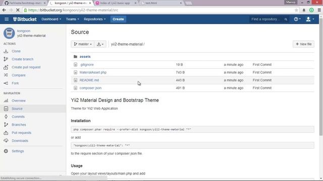 Yii2 Tip - การสร้าง Theme เองใน BitBucket และ Install ผ่าน Composer смотреть онлайн