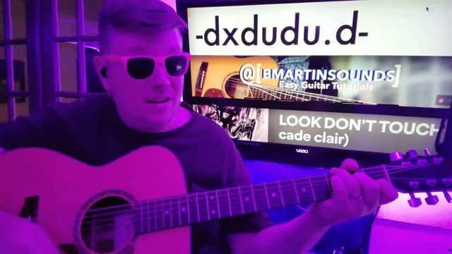 LOOK DON'T TOUCH - Odetari, cade clair Guitar Tutorial (Beginner Lesson!) смотреть онлайн