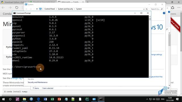 สอนไพธอน Python 3: การติดตั้ง Python และ Package ด้วย miniconda บน Windows смотреть онлайн