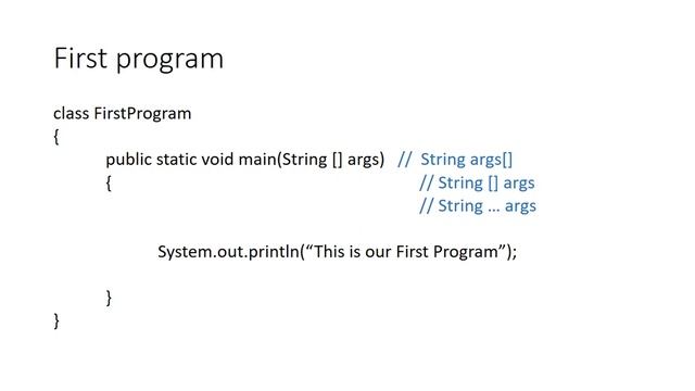 Lecture 4 :- Java first program(In Hindi) || LearningStrome Academy смотреть онлайн