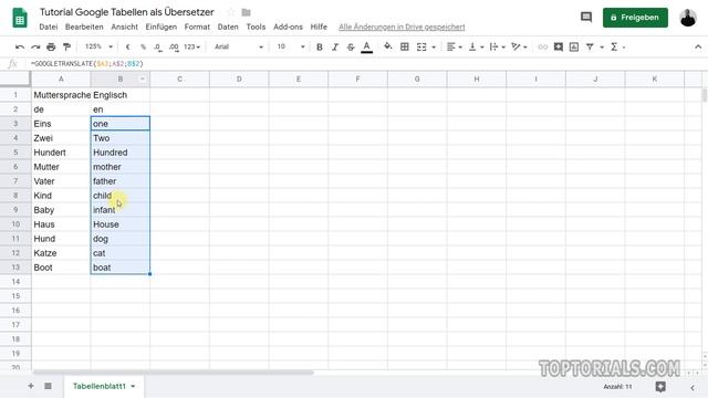Google Tabellen als Übersetzer (Mehrsprachig) смотреть онлайн