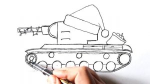 Как нарисовать Танк Деда Мороза