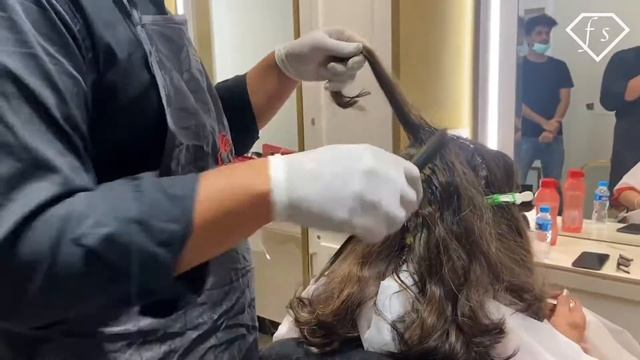 Wella Professional Color 4/07 On White Hair | Fashionic Studio || #haircolor #wella #whitehair