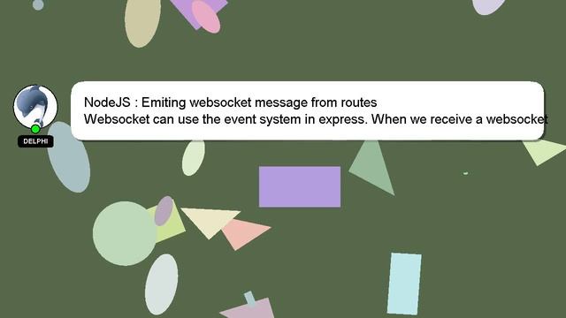 NodeJS : Emiting websocket message from routes смотреть онлайн