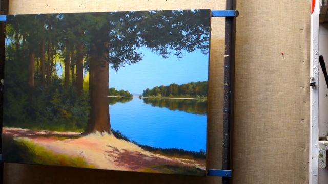 Acrylic Landscape Painting - Summer / Satisfying Art / Пейзаж акрилом. Уроки рисования. Живопись. смотреть онлайн
