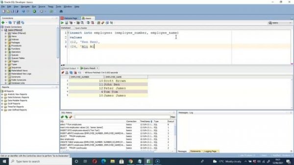How to insert multiple rows on oracle SQL developer | dual table explained