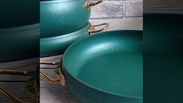 Набор кухонных кастрюль OMS (Турция).Кухонная посуда OMS. арт.3024 oms цвет бирюзовый. смотреть онлайн