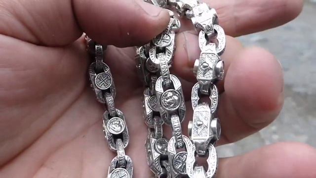 Цепь "Спаси и сохрани" и крест 50 гр, серебро 925 пробы смотреть онлайн