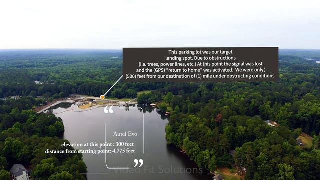Autel Evo Drone 1 flight distance and low flying water test near Atlanta! смотреть онлайн