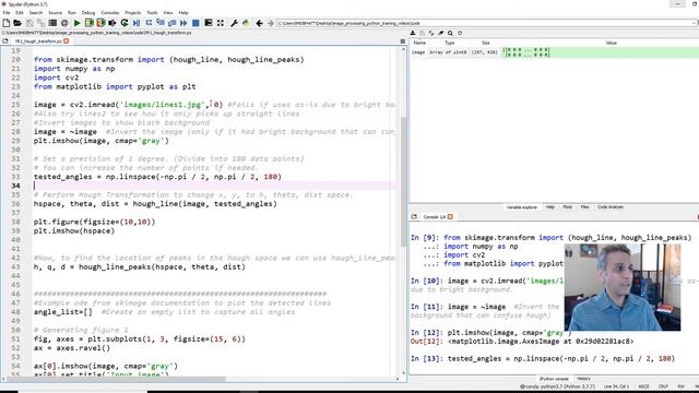 YR1 - Detecting straight lines using Hough Transform in python смотреть онлайн