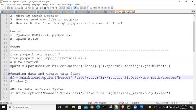How To Read & Write CSV File Data In Local System By Using Pyspark смотреть онлайн