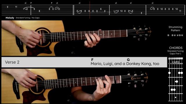 Super Mario Bros. Movie - разбор песни + табы смотреть онлайн