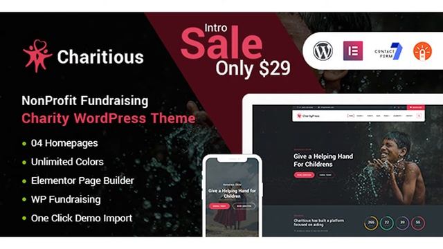 Charitious - NonProfit Fundraising Charity WordPress Theme | Themeforest Website Templates and смотреть онлайн