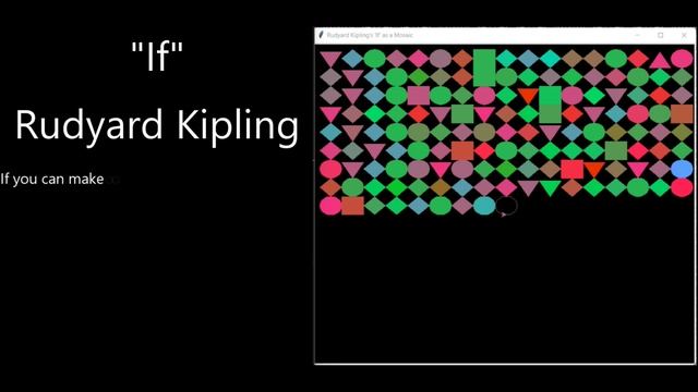 Rudyard Kipling's 'If' Written in Shapes with Python смотреть онлайн