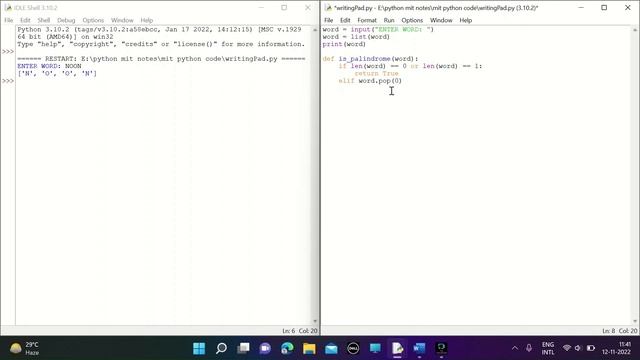 #palindrome #python #recursion смотреть онлайн