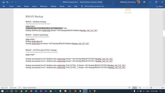RMAN Backups - Full Backup Vs Incremental Backups || Level 0 & Level 1 || Diff Vs Cum Backup смотреть онлайн