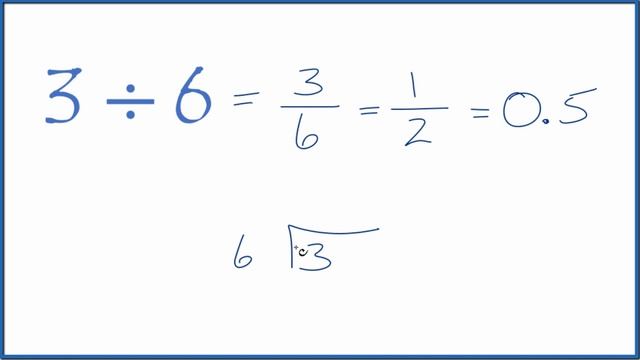 3 divided by 6 (3 ÷ 6) смотреть онлайн