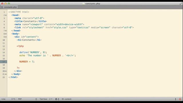 PHP07.0 Constants смотреть онлайн