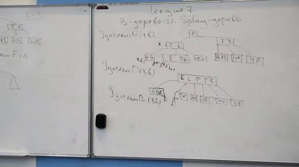 Программирование основных алгоритмов 7. Удаление из B-дерева. Splay-дерево