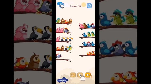 Bird Color Sort Puzzle Level 1-20 Solution or Walkthrough смотреть онлайн