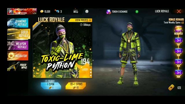 Spinned Gold Royale for 200 Lucky / Toxic - Lime Python Bundle / MSB GAMERS смотреть онлайн