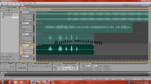 Adobe Audition Audio Mix Down (mp3) смотреть онлайн