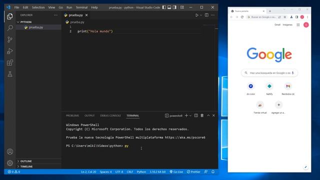 como CREAR un archivo PYTHON en VISUAL studio CODE ? смотреть онлайн