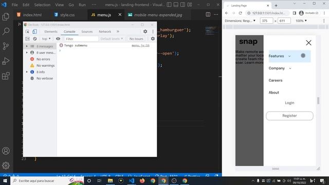? crear Landing Page (HTML + CSS + JS) смотреть онлайн