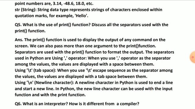 6TH COMPUTER CH-8 INTRODUCING PYTHON VIDEO - 7 смотреть онлайн