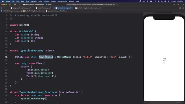 How to use Typealias in Swift | Continued Learning #19 смотреть онлайн
