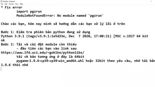 Python Fix error ModuleNotFoundError: No module named 'pgzrun'