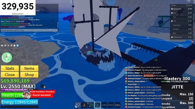 UPDATE 20 NEW LEVIATHAN BOSS ( TRYNA GET ) | Blox Fruits