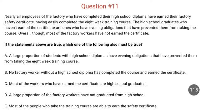 GMAT Verbal Practice Questions - 700 Level Critical Reasoning Must be True & EXCEPT Questions смотреть онлайн