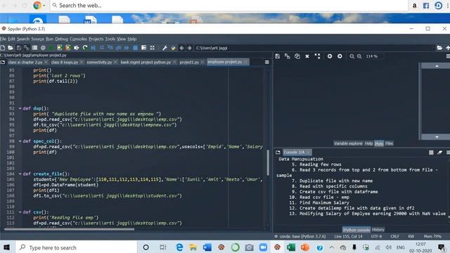 Employee Management Project in Python-Project Development in PYTHON using CSV Files IP Class XII смотреть онлайн