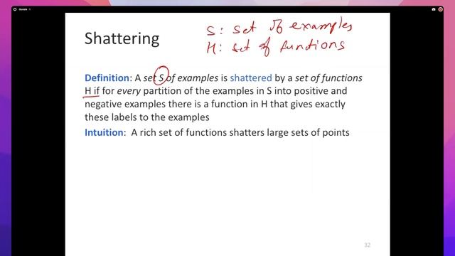 Machine Learning: Lecture 17b: Shattering and VC dimension смотреть онлайн