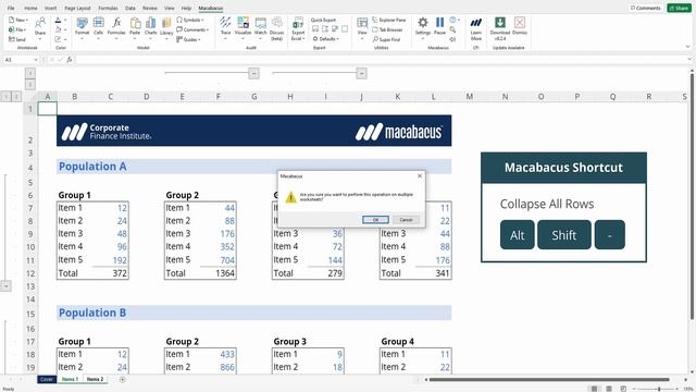 Excel | Rows & Columns Expand Collapse Groupings | Macabacus смотреть онлайн