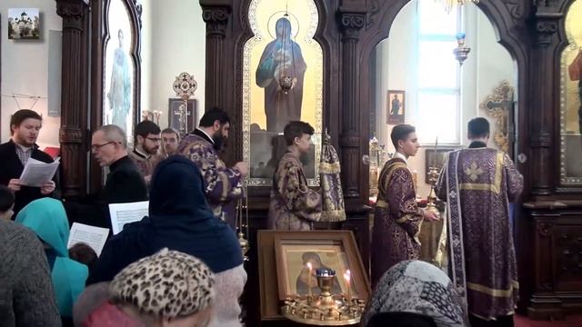 Херувимская песнь и Великий вход. В русском Кафедральном соборе г. Берлин, 18.03.2018. смотреть онлайн