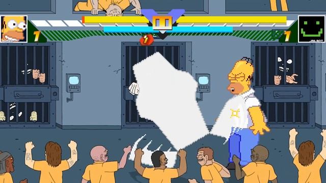 Homer Simpson (The Simpsons) vs Jailbot (Super Jail) - Ultimate Mugen Fight 2016 смотреть онлайн