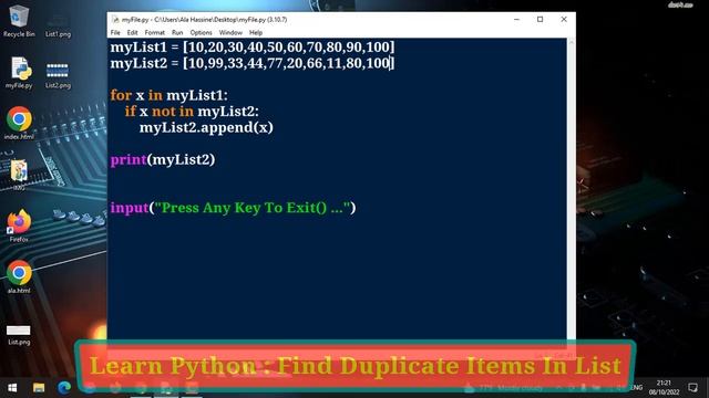 #61 : Learn Python | List In Python | Find Duplicates Items In The List смотреть онлайн