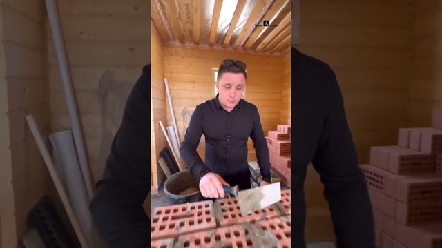КИРПИЧНАЯ КЛАДКА В ДОМЕ ИЗ БРУСА для печи БАНИ. Есть вопросы? Пишите в комментариях или +7918626445