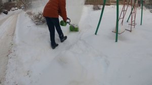 GreenWorks GD40SSK4 40V - разный тип снега