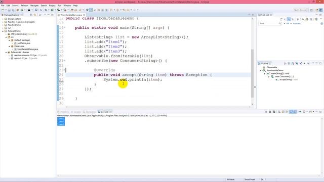 Create an Observable using fromIterable in RxJava 2 смотреть онлайн