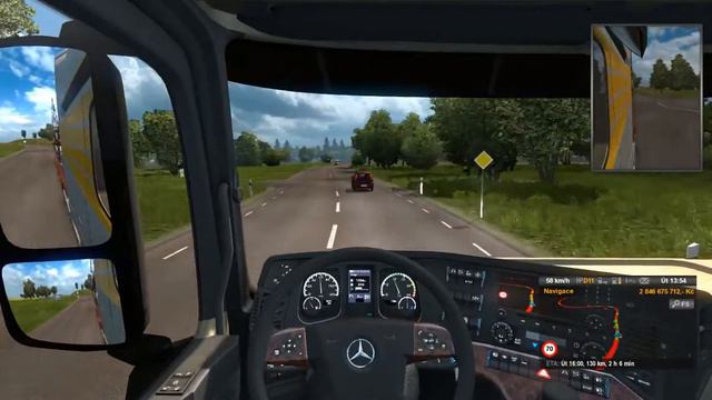 ETS2 Örebro - Jönköping with new Mercedes Actros MP4 смотреть онлайн