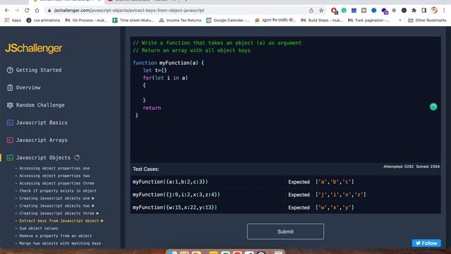 Extract keys from Javascript object | Javascript Challenger #9 смотреть онлайн