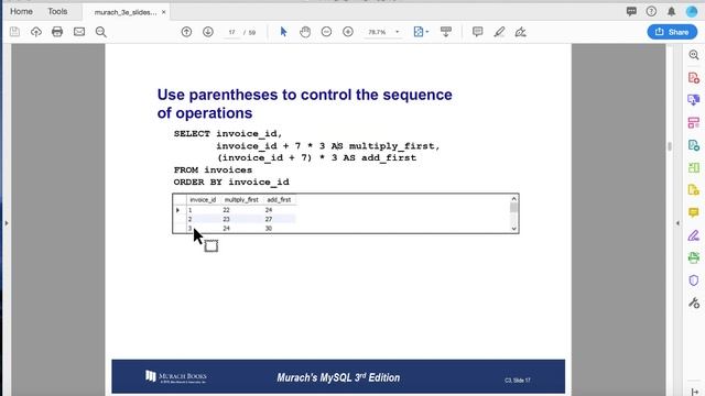Lecture: Murach 3e - Chapter 3 смотреть онлайн