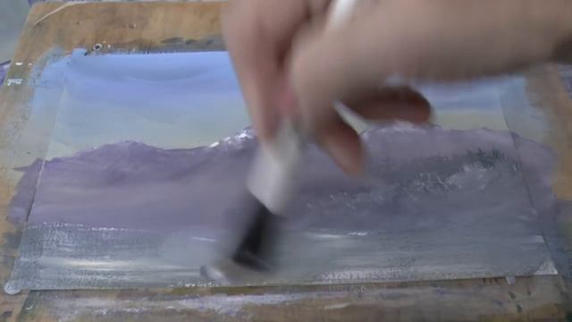 Зима Акрил на бумаге. Рисуем как акварелью. Winter in Acrylics. Paint like in watercolour on Paper смотреть онлайн