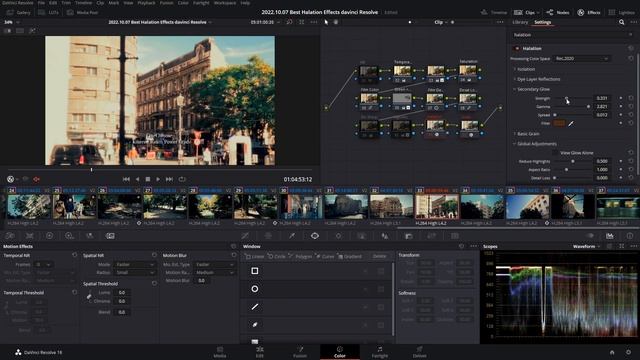 Recreating Natural Halation - Cinestill 800T Red Halation Effects in Davinci Resolve смотреть онлайн