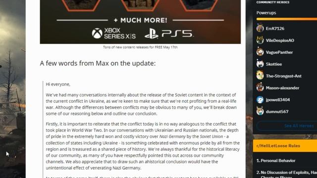 Soviet Army on Console Release Date and more - Hell Let Loose смотреть онлайн