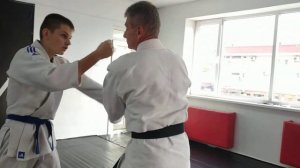 Айкидо. Бросок через бедро от джэба.#айкидосевастополь