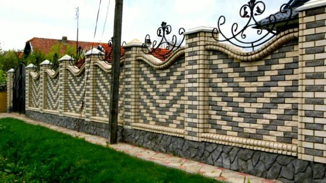 Красивые заборы из кирпича. смотреть онлайн